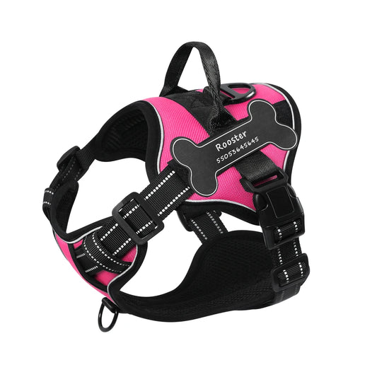 Personalisiertes Hundegeschirr Pink